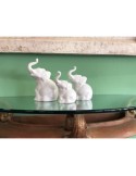 Enameled Ceramic Elephant White